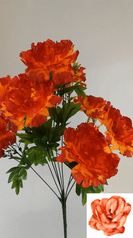 Искусственные цветы Букет Георгины, 9 голов, 550 мм